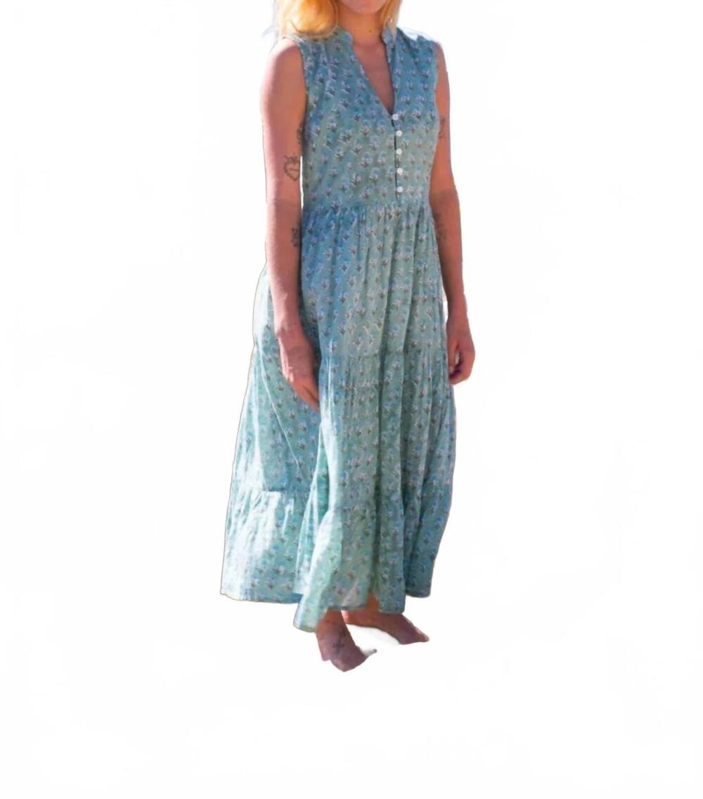NEW BELL cassidy midi dress in green print